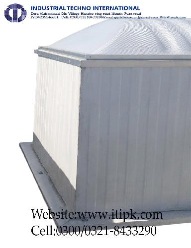 Fiberglass concrete shed roofing curb